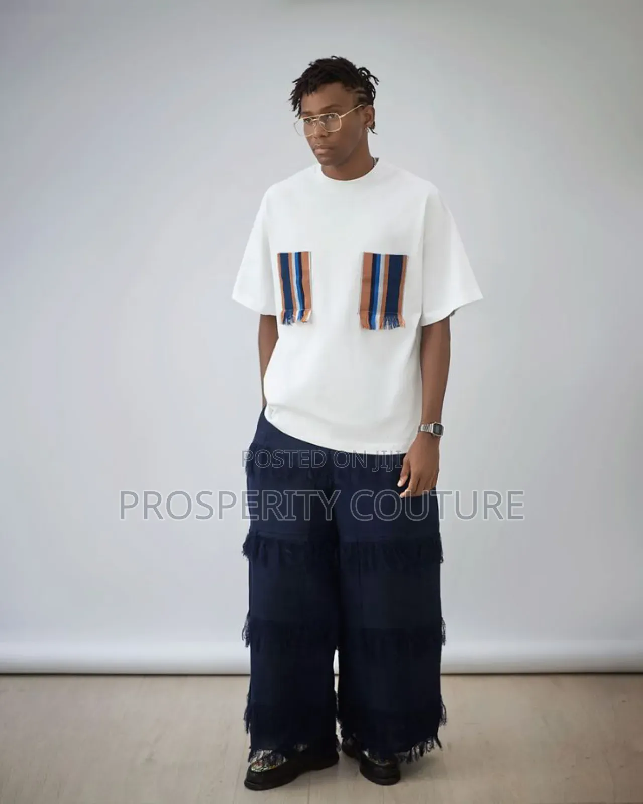 Quality Cotton Round Neck on Aso-Oke Pant