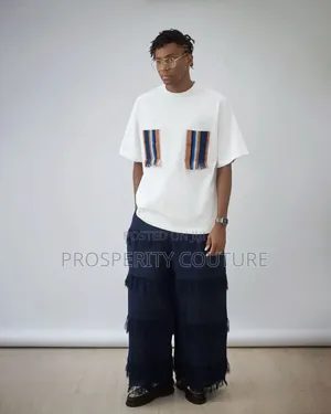 Quality Cotton Round Neck on Aso-Oke Pant