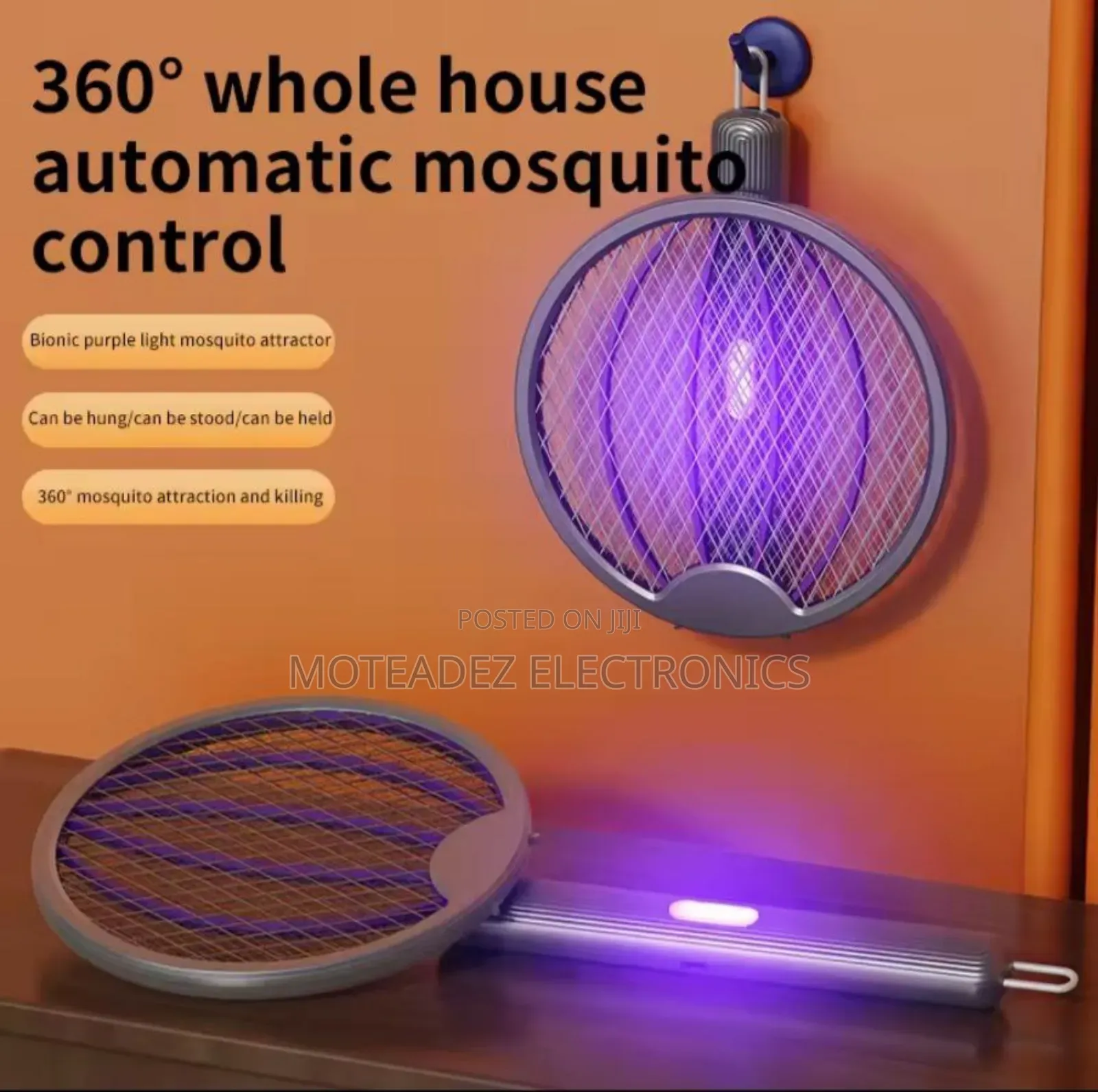 Rechargeable Electric Foldable Mosquito Swatter/Killer