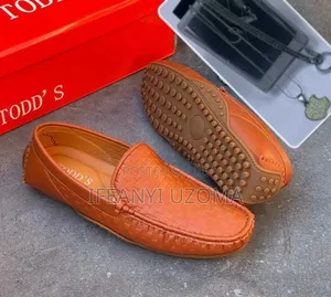 Photo - Brown and Black Leather Loafers Shoe