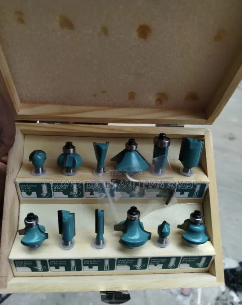 Total 12pcs Router Bits Set 6mm- Tacsr0121