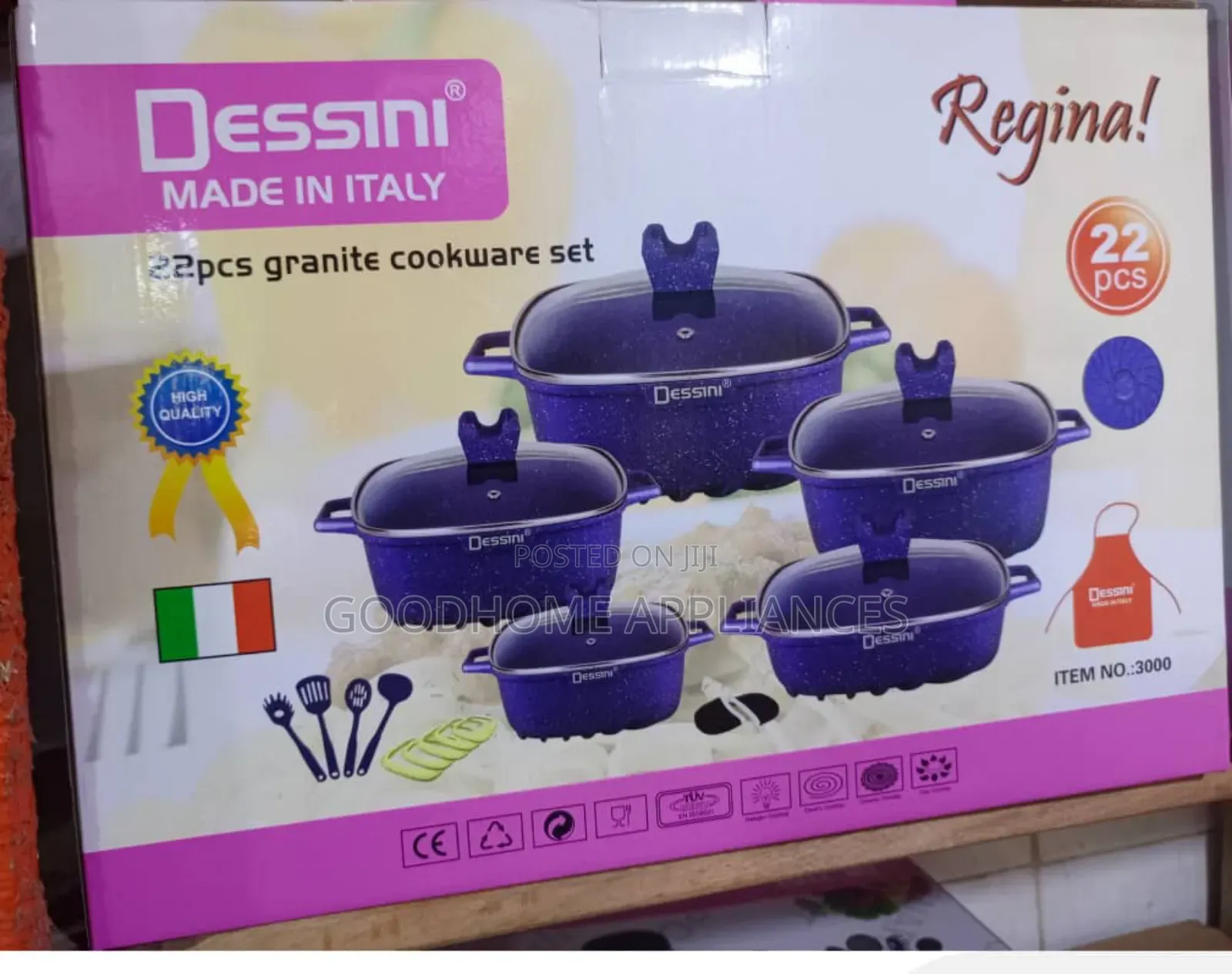 22pcs Granite Cookware Set
