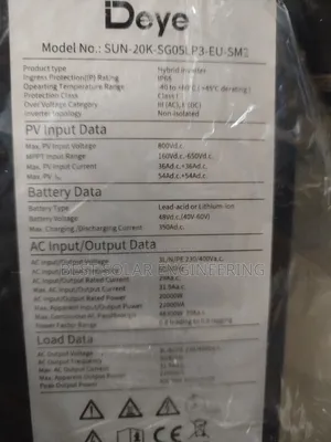 20kw Deye Three Phase High Voltage Inverter (Hybrid)