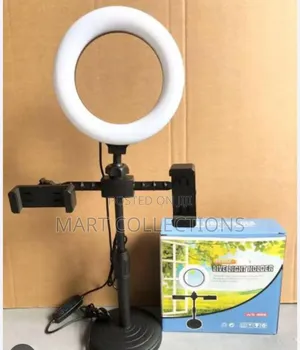 8 Inches Tabletop Ringlight With Two Phone Holders