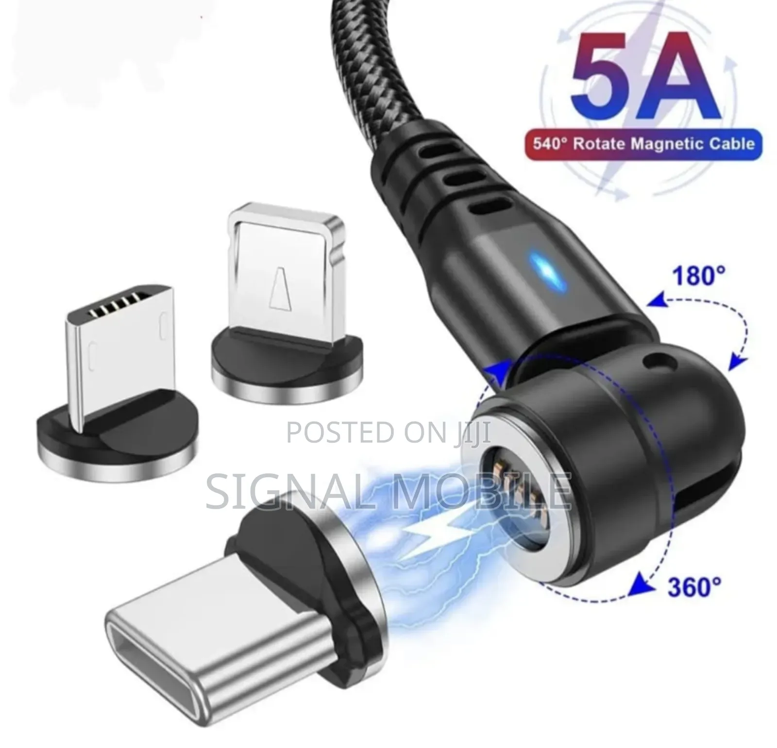 5a 3in1 540° Rotate Magnetic Fast Charging Data Transmission