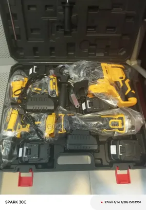 Set of Cordless Drilling, Grinder, Sockets, Screw Machine