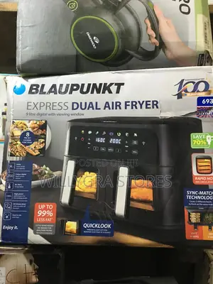 Blaupunkt Express Dual Air Fryer With Viewing Window-1700w