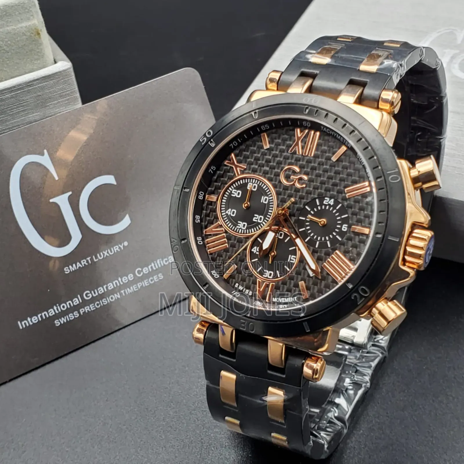 Guess Collection Men's Black Chain Watch