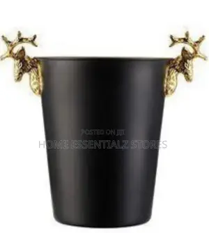 Luxury Stainless Steel Black Champagne Serving Bucket