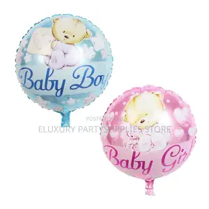 Round Baby Boy Baby Shower Foil Balloon