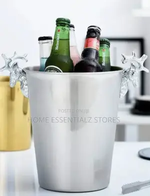 Silver Stainless Steel Champagne Serving Bucket