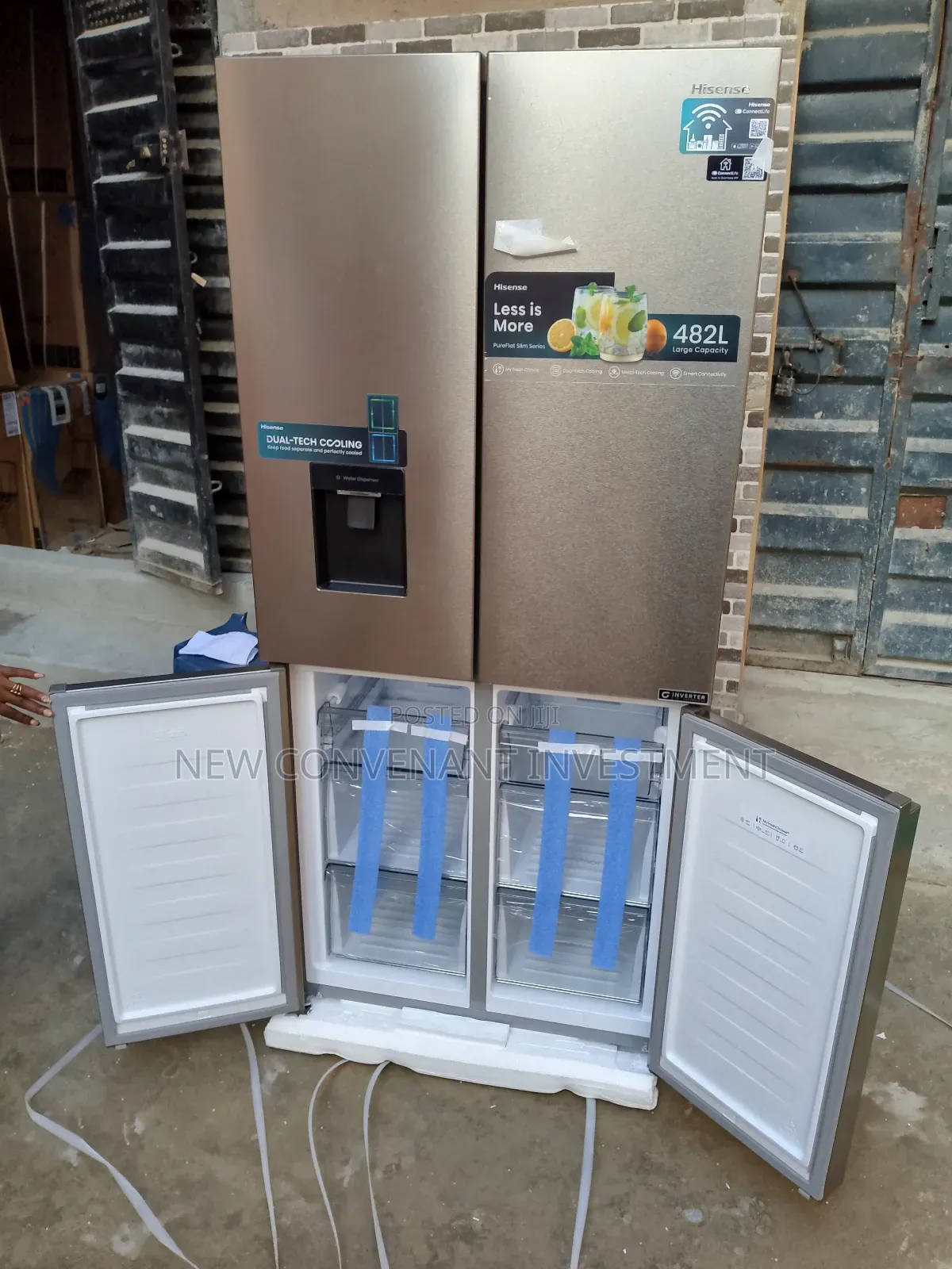 Original Hisense Side by Side Inverter Fridge 4 Doors