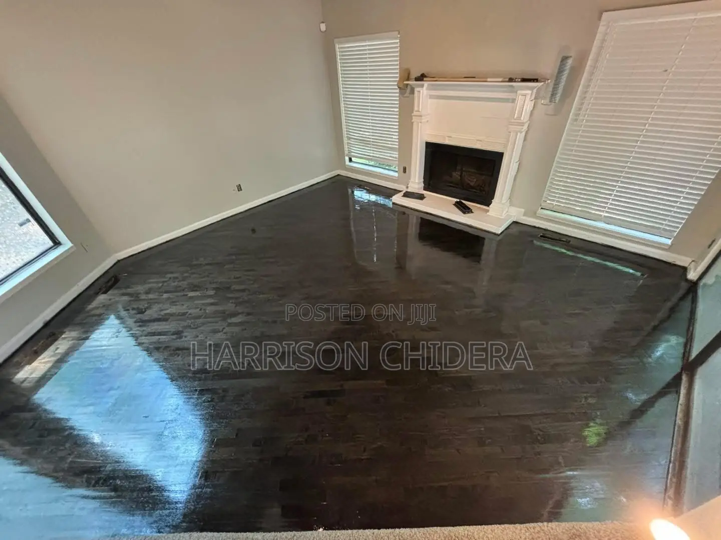Studio Dark Wooden Flooring