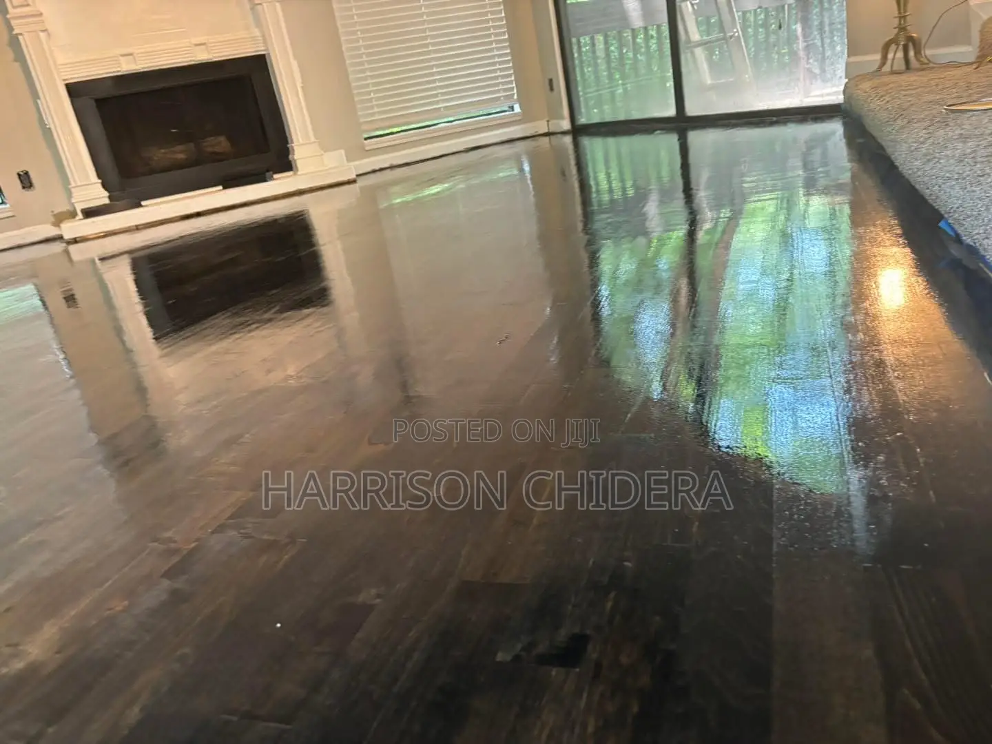 Studio Dark Wooden Flooring