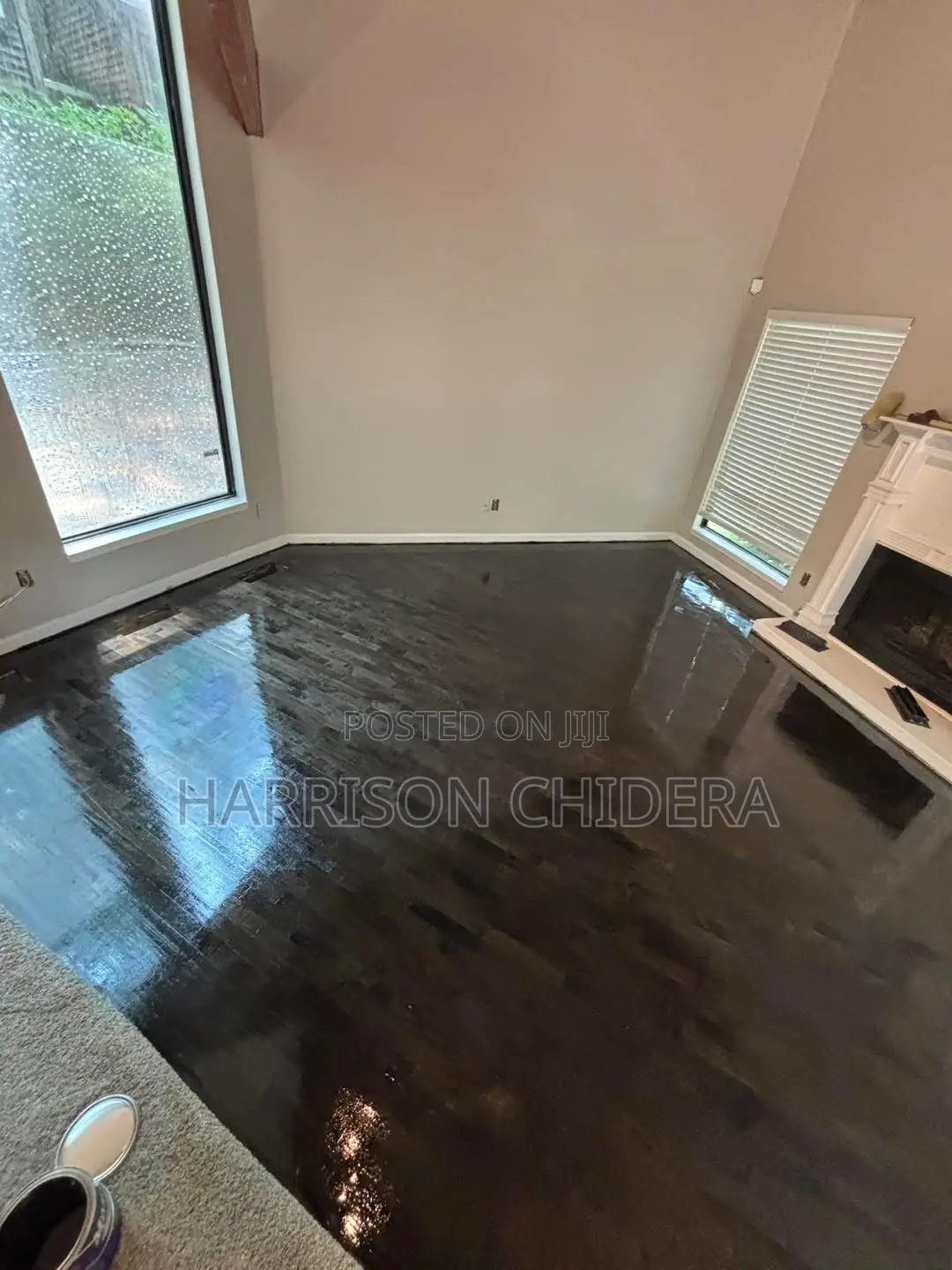 Studio Dark Wooden Flooring