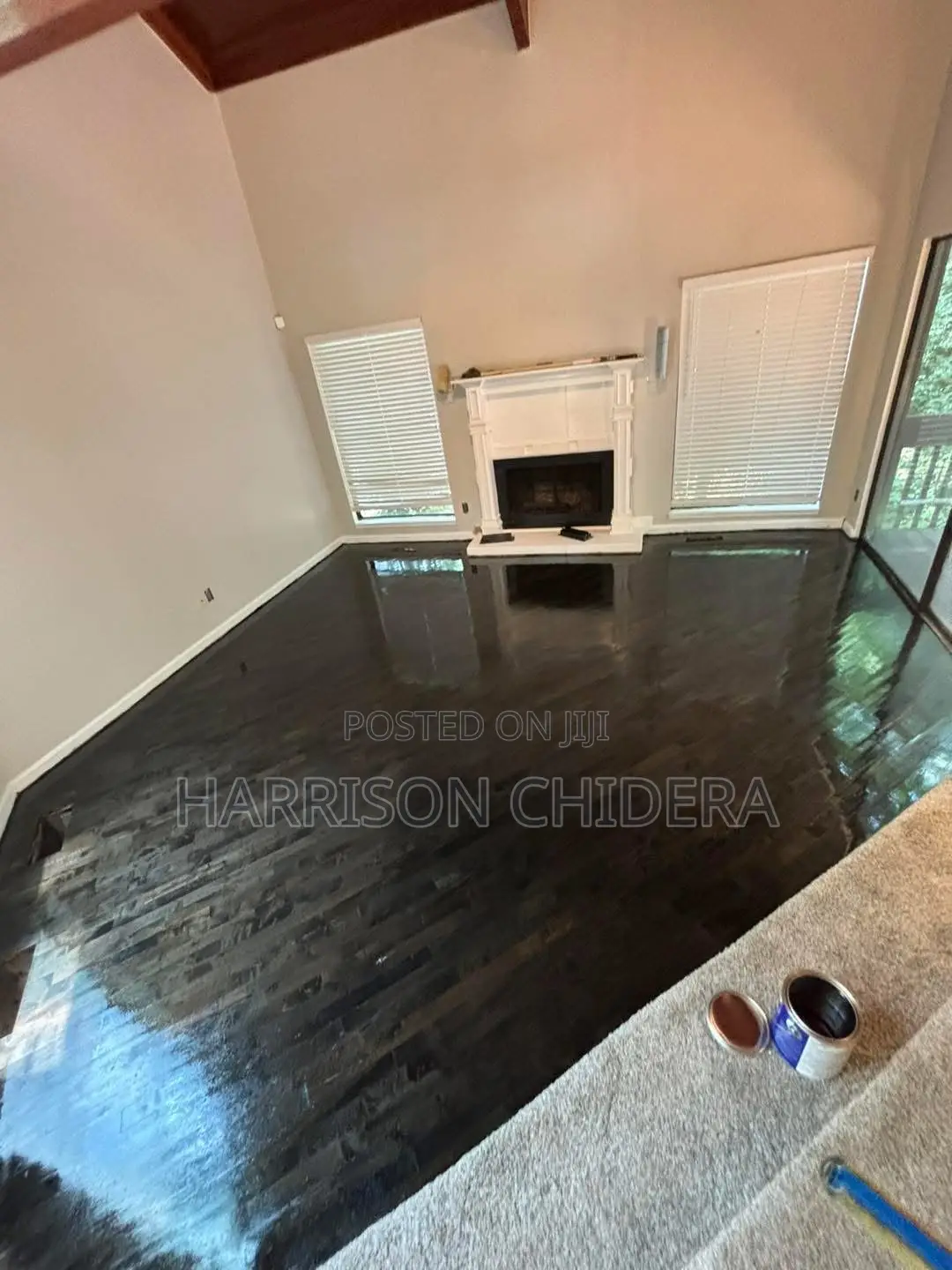 Studio Dark Wooden Flooring