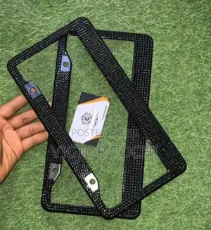 Black Ice Crystal Car Plate Number Frames
