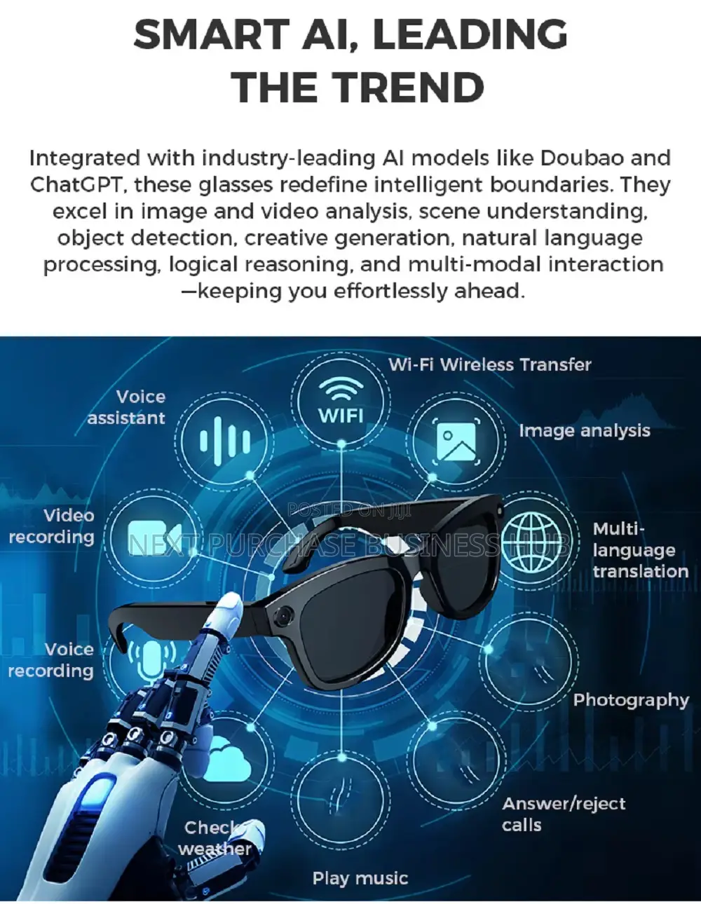 Mo1 Smart Ai Camera Glasses