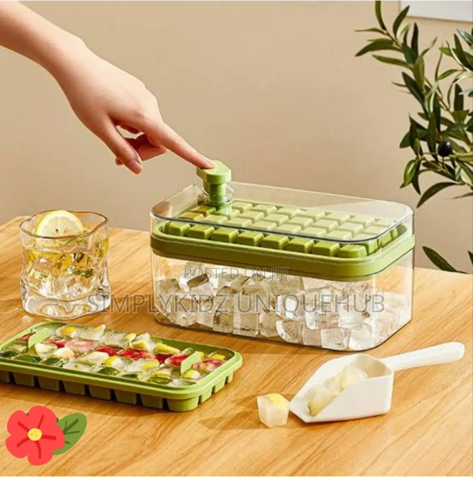 Ice Cube Tray With Lid and Bin