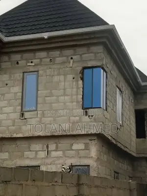 L Shape Grey Aluminum Casement Window