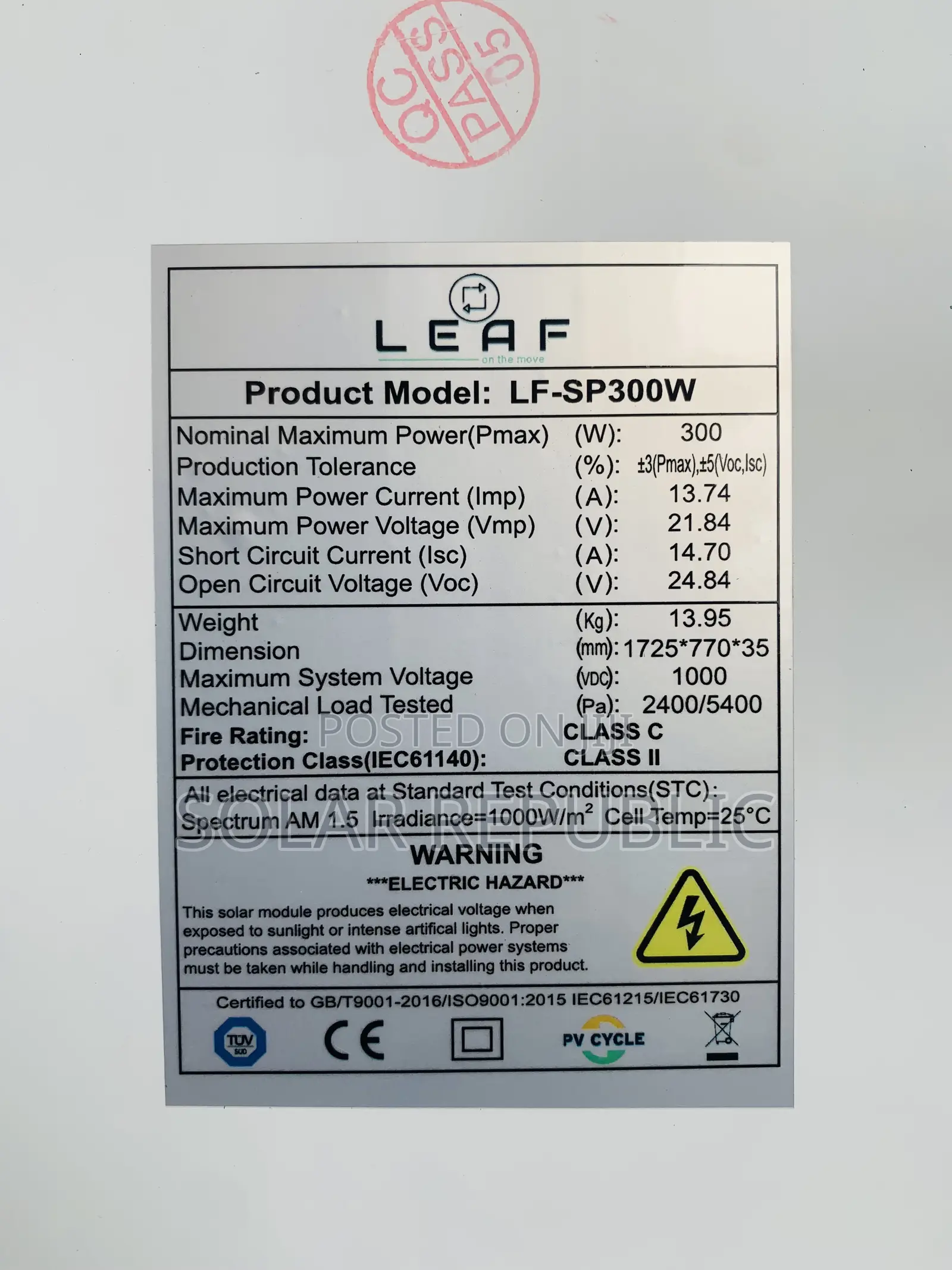 300w 12v Mono Solar Panels