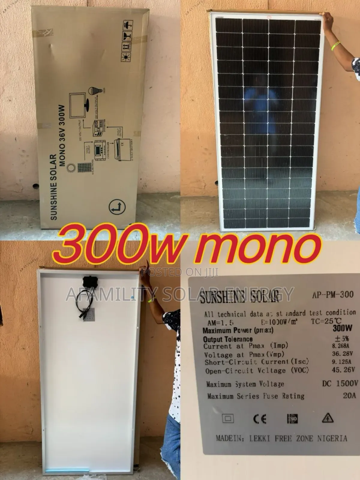 Sunshine Solar Panels 300w