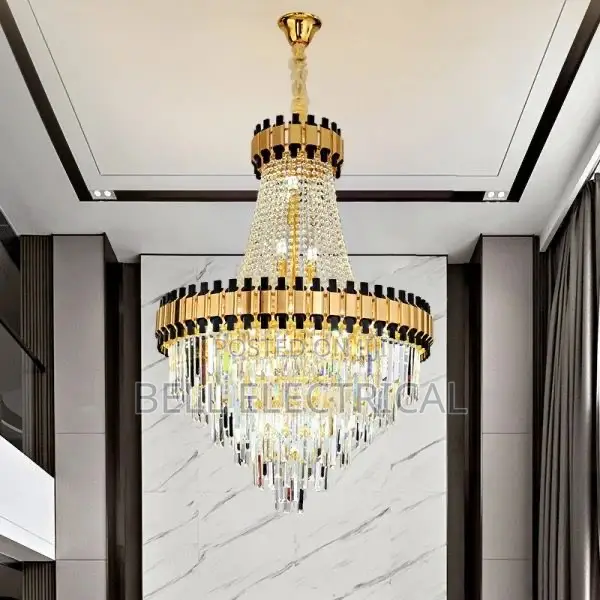 Duplex Loft Hollow Villa Crystal Large Chandelier