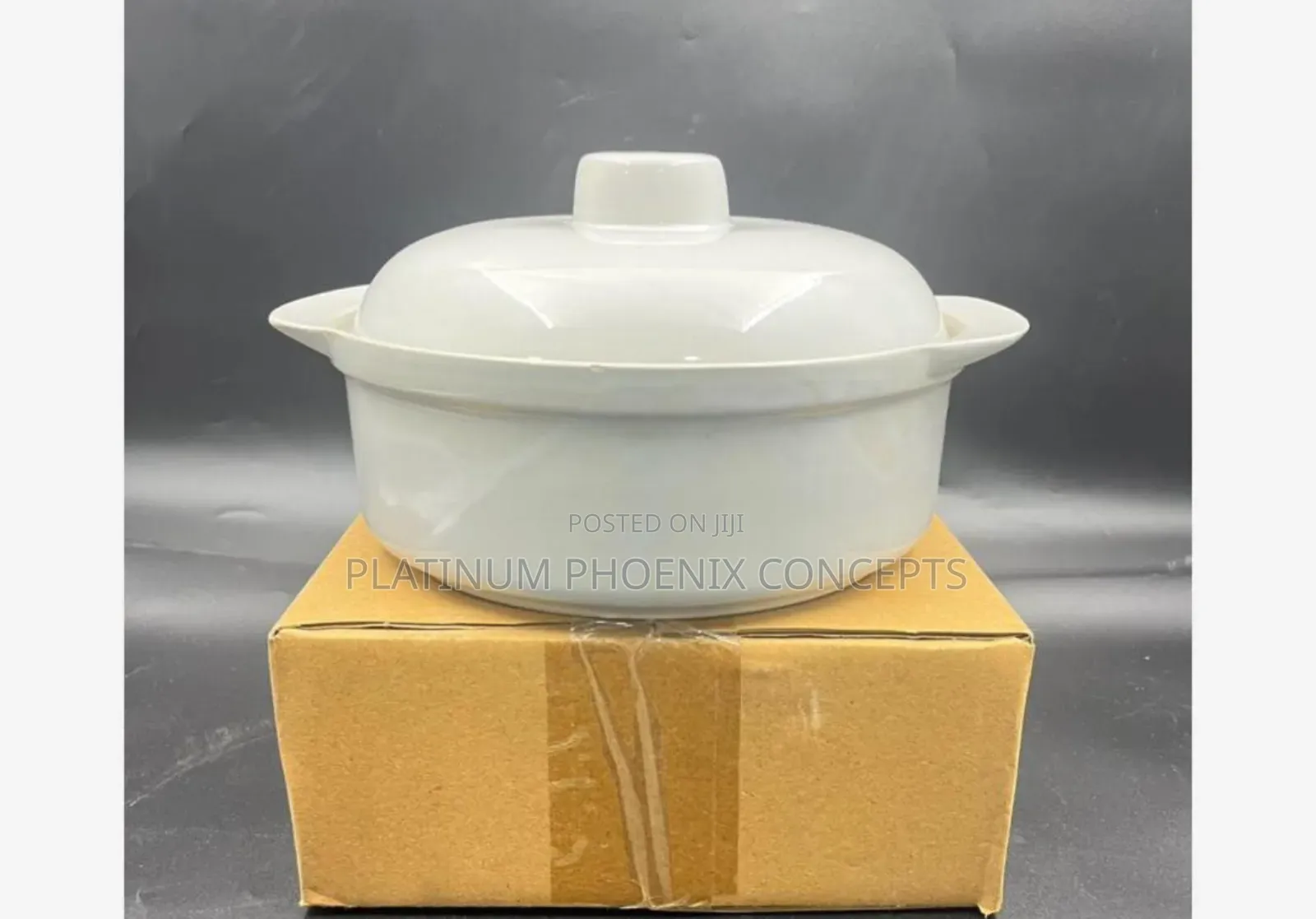 White Ceramic Bowl With Cover