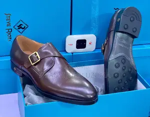 Steve Riots Brown and Black Leather Shoe
