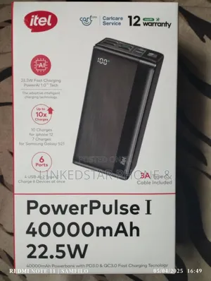 Photo - Itel 40000mah 22.5w Fast Charging Type-C Output Powerbank