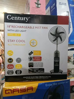 Century 18" Rechargeable Mist Fan With Led Light - FRC-45-F