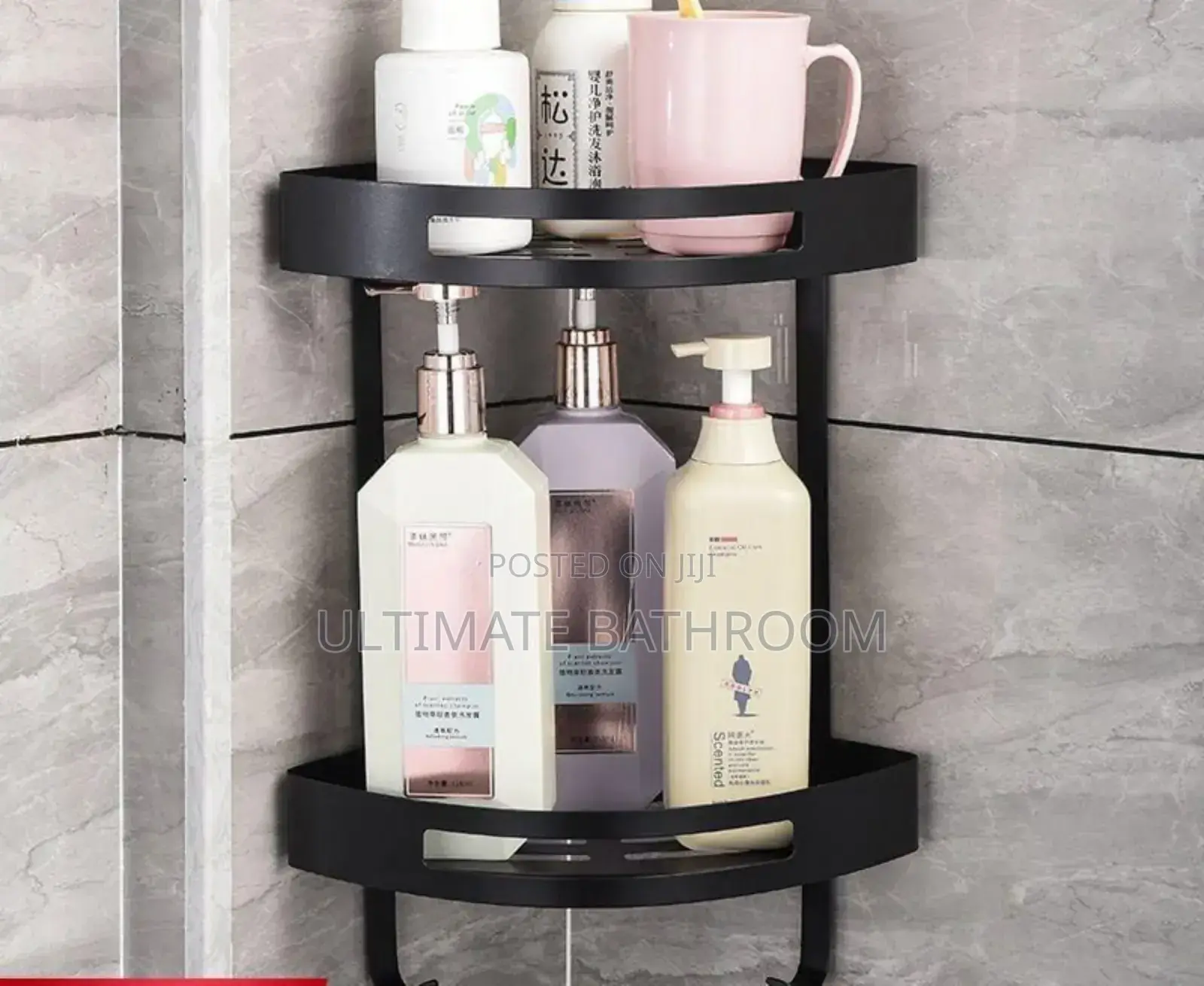 Black Corner/Angle Cosmestic Storage Shelf