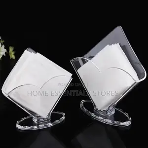 2 Pieces Set of Transparent Acrylic Serviette Holders