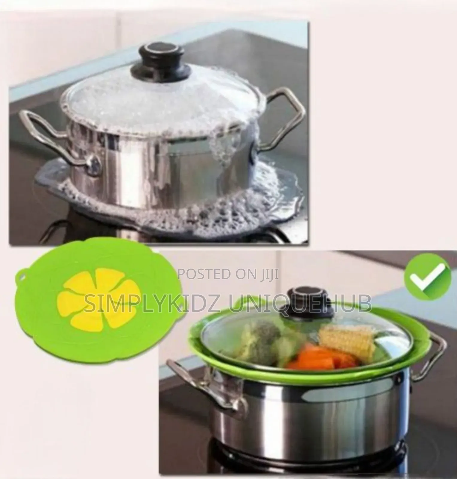 Silicone Lid Spill Stopper Cover For Pot