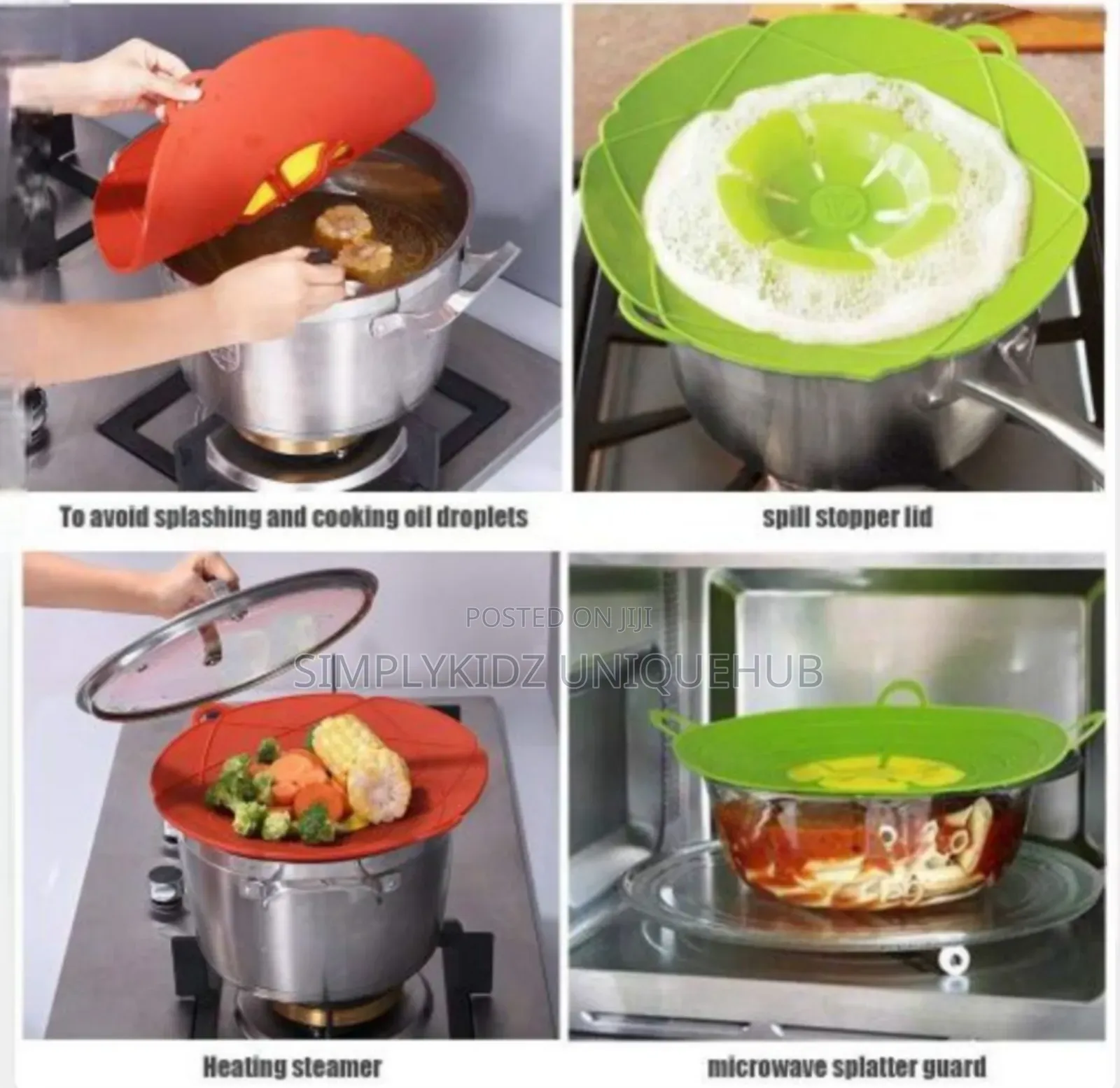 Silicone Lid Spill Stopper Cover For Pot