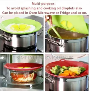 Silicone Lid Spill Stopper Cover For Pot