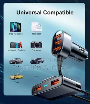 5 Ports Usb Car Charger 31w