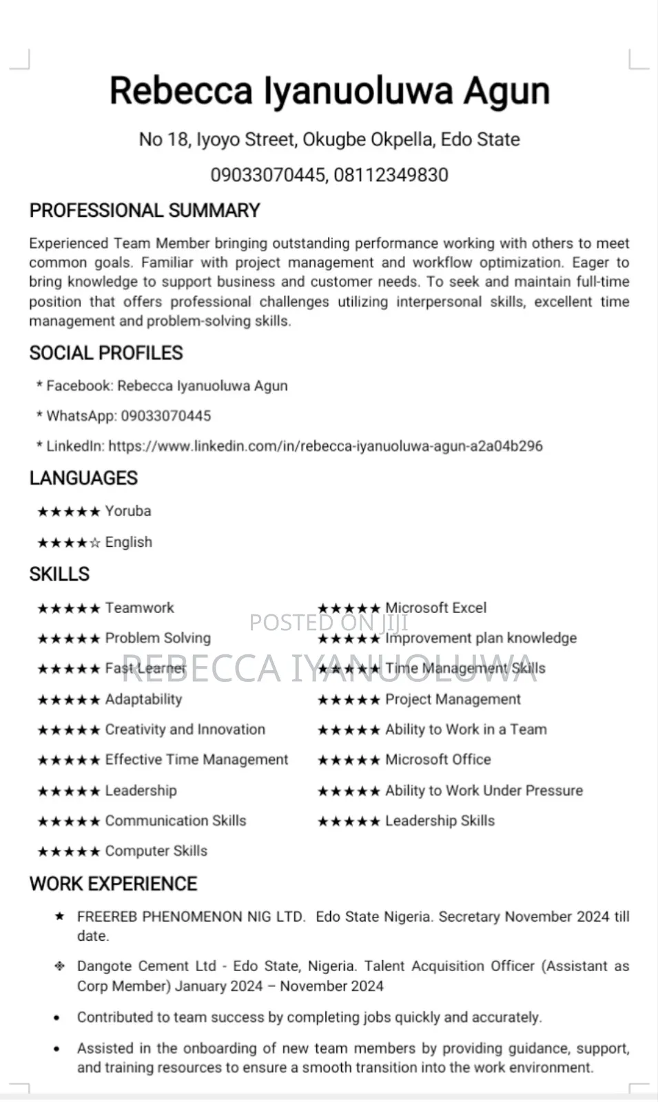 Hr/Administrative Personal.