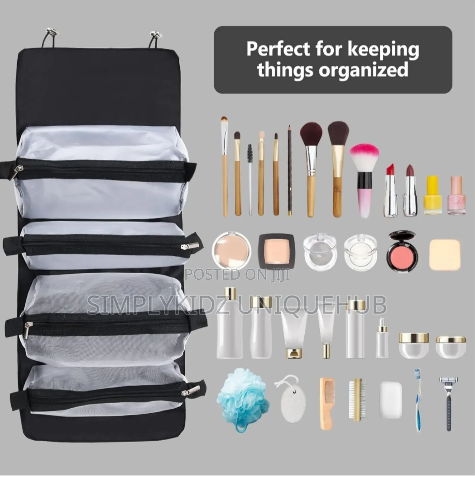 4 In 1 Roll Up Makeup Organizer Bag