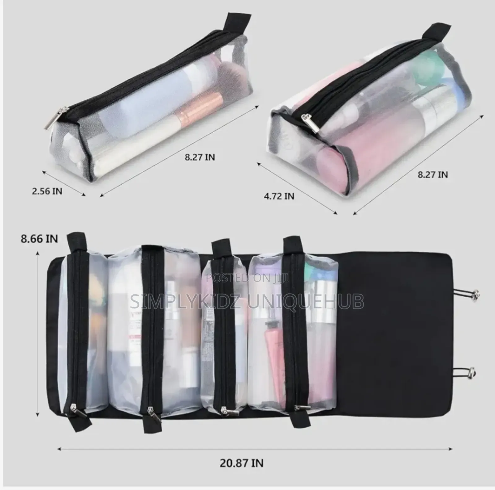 4 In 1 Roll Up Makeup Organizer Bag