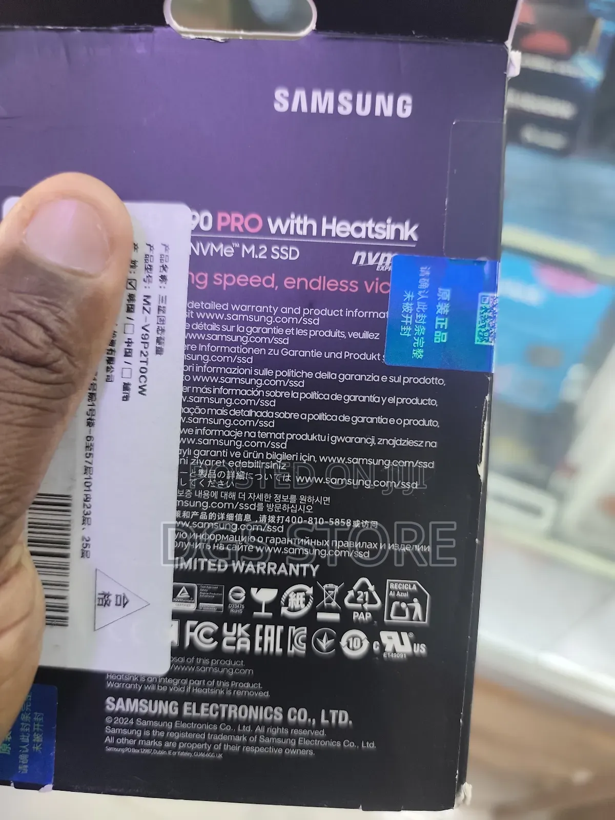 Samsung 990 Pro 2tb SSD Internal With Heatsink Pcle 4.0 Nvme