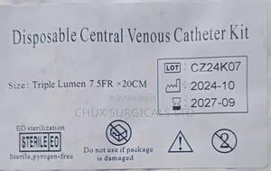 Central Venous Catheters 4fr, 5fr, 5.5fr, 7fr 7.5fr