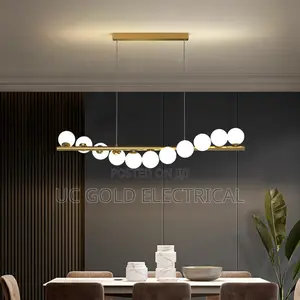 Modern Led Long Ceiling Chandelier Suspension Glass Balls
