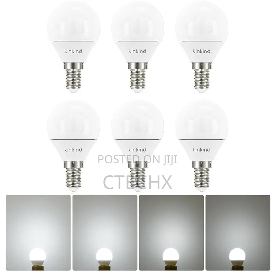 E14 Led Bulb, Dimmable P45 Golf Ball Bulbs Small Screw 6pack