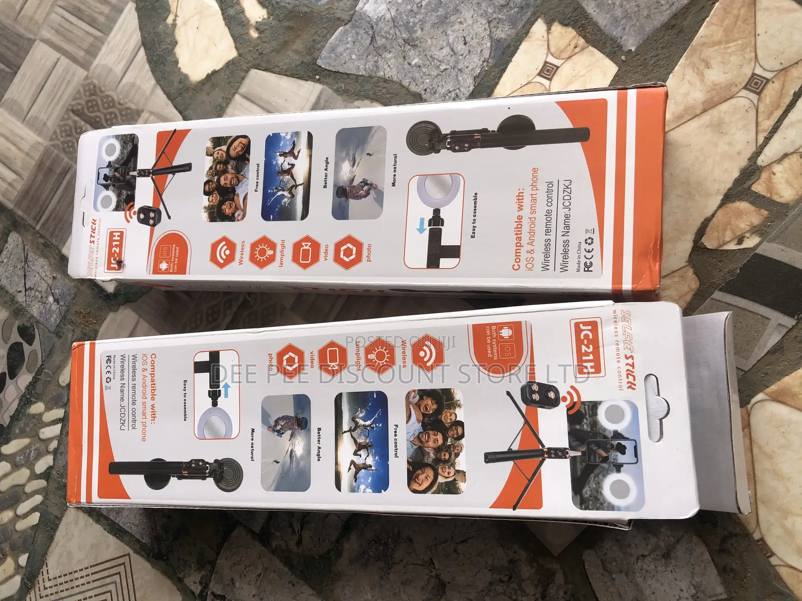Wirele Bluetooth Selfie Stick With Dual Led Ring Light I