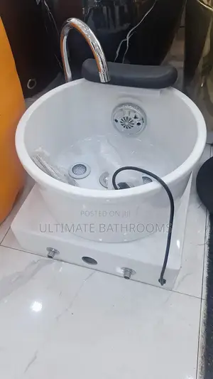 Round White Pedicure Bowl With Led