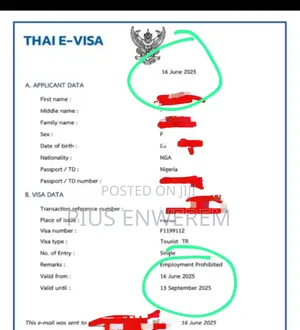 Photo - Thailand E Visa (100%)