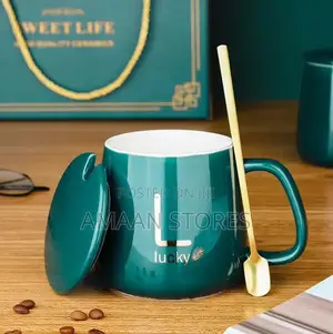 Smart Ceramic Mug With Warmer Pad – Green (Gift Set)