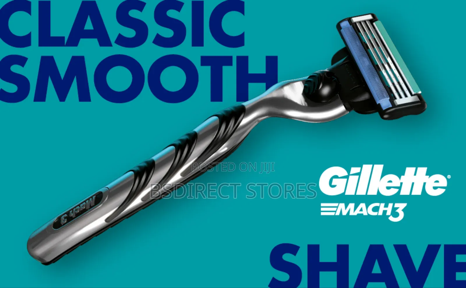 Gillette Mach 3 Razor Kit Plus 4 Blades Classic Smooth Shave
