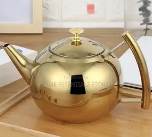 All Body Gold Coffee Teapot With Strainer
